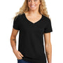 Volunteer Knitwear Womens USA Made Daily Short Sleeve V-Neck T-Shirt - Deep Black