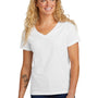 Volunteer Knitwear Womens USA Made Daily Short Sleeve V-Neck T-Shirt - White