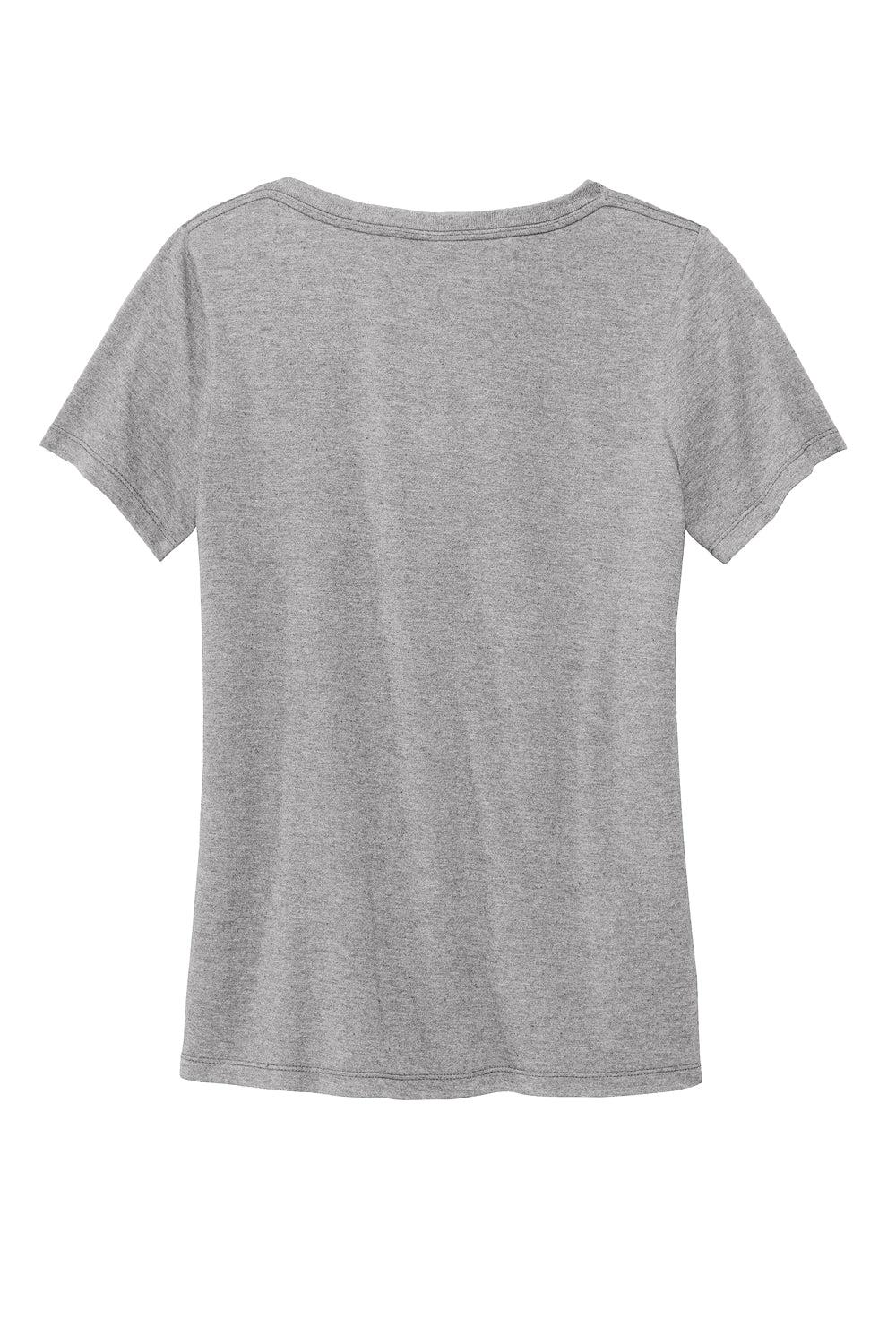 Volunteer Knitwear LVL45V Womens USA Made Daily Short Sleeve V-Neck T-Shirt Heather Grey Flat Back