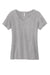 Volunteer Knitwear LVL45V Womens USA Made Daily Short Sleeve V-Neck T-Shirt Heather Grey Flat Front