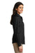 Port Authority LW100 Womens Carefree Stain Resistant Long Sleeve Button Down Shirt Deep Black Model Side