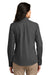 Port Authority LW100 Womens Carefree Stain Resistant Long Sleeve Button Down Shirt Graphite Grey Model Back