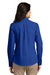 Port Authority LW100 Womens Carefree Stain Resistant Long Sleeve Button Down Shirt True Royal Blue Model Back