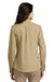 Port Authority LW100 Womens Carefree Stain Resistant Long Sleeve Button Down Shirt Wheat Model Back