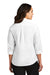 Port Authority LW102 Womens Carefree Stain Resistant 3/4 Sleeve Button Down Shirt White Model Back