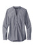 Port Authority LW382 Womens Chambray Easy Care Long Sleeve Button Down Shirt Estate Blue Flat Front