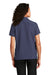 Port Authority LW400 Womens Performance Moisture Wicking Short Sleeve Button Down Camp Shirt True Navy Blue Model Back