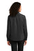 Port Authority LW401 Womens Performance Moisture Wicking Long Sleeve Button Down Shirt Black Model Back