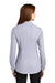 Port Authority LW645 Womens Pincheck Wrinkle Resistant Long Sleeve Button Down Shirt Gusty Grey/White Model Back