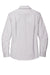 Port Authority LW657 Womens SuperPro Wrinkle Resistant Long Sleeve Button Down Shirt Gusty Grey/White Flat Back