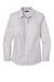 Port Authority LW657 Womens SuperPro Wrinkle Resistant Long Sleeve Button Down Shirt Gusty Grey/White Flat Front