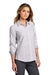 Port Authority LW657 Womens SuperPro Wrinkle Resistant Long Sleeve Button Down Shirt Gusty Grey/White Model 3q