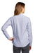 Port Authority LW657 Womens SuperPro Wrinkle Resistant Long Sleeve Button Down Shirt Oxford Blue/White Model Back