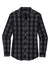 Port Authority LW670 Womens Everyday Plaid Long Sleeve Button Down Shirt Black Flat Front