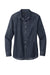 Port Authority LW676 Womens Perfect Denim Long Sleeve Button Down Shirt Dark Wash Flat Front