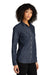 Port Authority LW676 Womens Perfect Denim Long Sleeve Button Down Shirt Dark Wash Model 3q