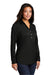 Port Authority LW680 Womens City Moisture Wicking Long Sleeve Polo Shirt Black Model 3q