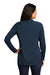 Port Authority LW680 Womens City Moisture Wicking Long Sleeve Polo Shirt River Navy Blue Model Back