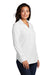 Port Authority LW680 Womens City Moisture Wicking Long Sleeve Polo Shirt White Model 3q