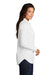 Port Authority LW680 Womens City Moisture Wicking Long Sleeve Polo Shirt White Model Side