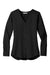 Port Authority LW700 Womens Long Sleeve Button Down Shirt Black Flat Front