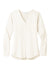 Port Authority LW700 Womens Long Sleeve Button Down Shirt Ivory Chiffon White Flat Front