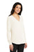 Port Authority LW700 Womens Long Sleeve Button Down Shirt Ivory Chiffon White Model 3q