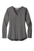 Port Authority LW700 Womens Long Sleeve Button Down Shirt Sterling Grey Flat Front