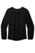 Port Authority LW714 Womens Textured Crepe Long Sleeve Blouse Deep Black Flat Back