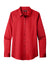 Port Authority LW808 Womens SuperPro Wrinkle Resistant React Long Sleeve Button Down Shirt Rich Red Flat Front