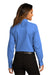 Port Authority LW808 Womens SuperPro Wrinkle Resistant React Long Sleeve Button Down Shirt Ultramarine Blue Model Back