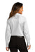 Port Authority LW808 Womens SuperPro Wrinkle Resistant React Long Sleeve Button Down Shirt White Model Back