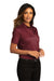 Port Authority LW809 Womens SuperPro Wrinkle Resistant React Short Sleeve Button Down Shirt Burgundy Model 3q