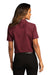 Port Authority LW809 Womens SuperPro Wrinkle Resistant React Short Sleeve Button Down Shirt Burgundy Model Back