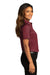 Port Authority LW809 Womens SuperPro Wrinkle Resistant React Short Sleeve Button Down Shirt Burgundy Model Side