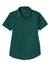 Port Authority LW809 Womens SuperPro Wrinkle Resistant React Short Sleeve Button Down Shirt Marine Green Flat Front