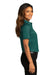 Port Authority LW809 Womens SuperPro Wrinkle Resistant React Short Sleeve Button Down Shirt Marine Green Model Side