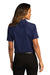 Port Authority LW809 Womens SuperPro Wrinkle Resistant React Short Sleeve Button Down Shirt True Navy Blue Model Back