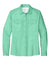 Port Authority LW960 Womens UV Daybreak Long Sleeve Button Down Shirt w/ Pockets Bright Seafoam Green Flat Front