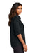 Port Authority LW960 Womens UV Daybreak Long Sleeve Button Down Shirt w/ Pockets Deep Black Model Side