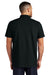 Mercer+Mettle MM1004 Mens Stretch Pique Short Sleeve Polo Shirt Deep Black Model Back