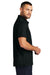 Mercer+Mettle MM1004 Mens Stretch Pique Short Sleeve Polo Shirt Deep Black Model Side