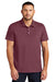 Mercer+Mettle MM1004 Mens Stretch Pique Short Sleeve Polo Shirt Rosewood Model Front