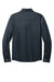 Mercer+Mettle MM1018 Mens Stretch Jersey Long Sleeve Button Down Shirt Navy Blue Geo Diamond Flat Back