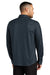 Mercer+Mettle MM1018 Mens Stretch Jersey Long Sleeve Button Down Shirt Navy Blue Geo Diamond Model Back