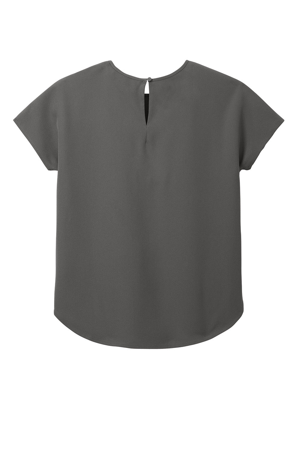 Mercer+Mettle MM2015 Womens Stretch Crepe Short Sleeve Crewneck Anchor Grey Flat Back