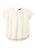 Mercer+Mettle MM2015 Womens Stretch Crepe Short Sleeve Crewneck Ivory Chiffon White Flat Front