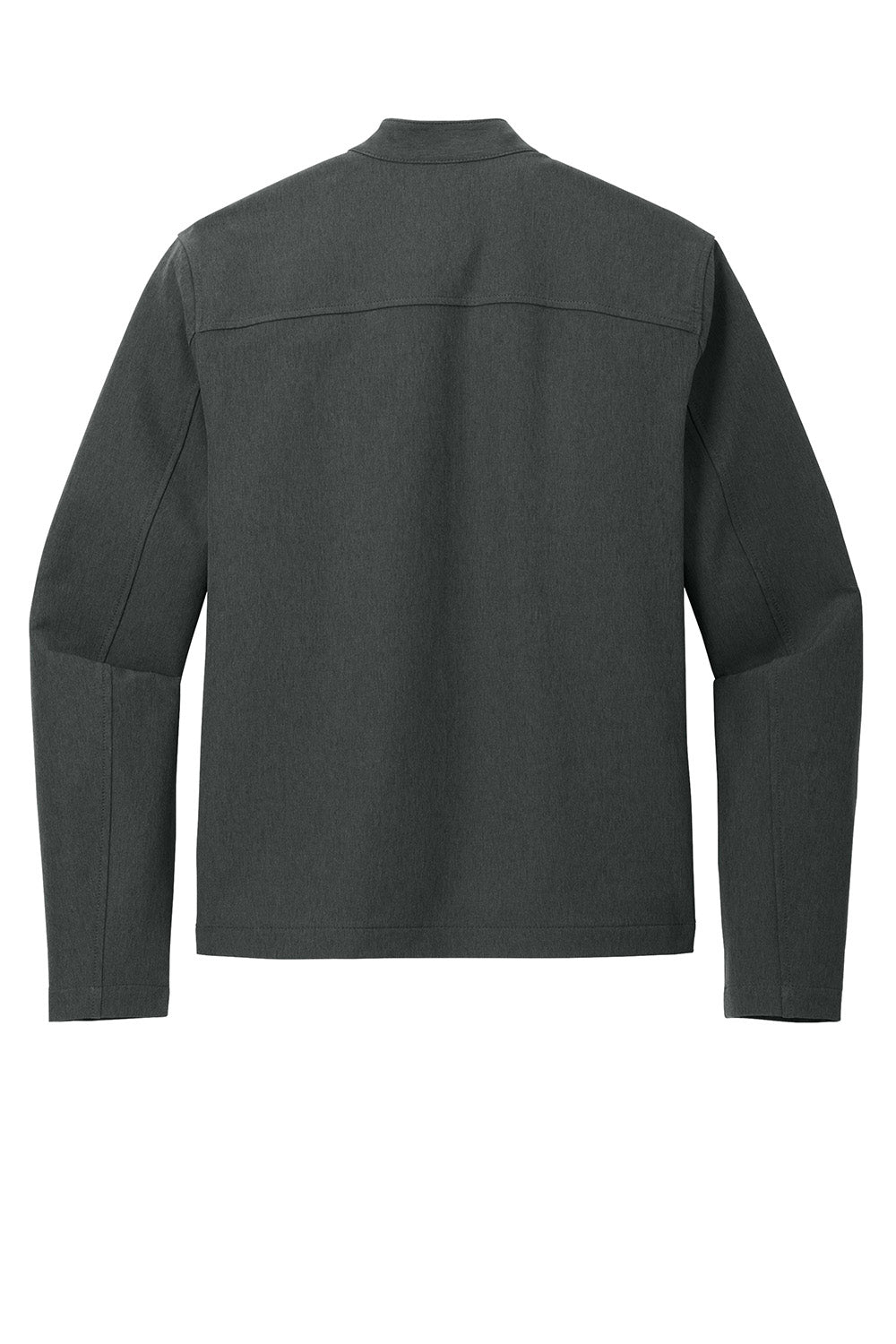 Mercer+Mettle MM7102 Mens Stretch Soft Shell Full Zip Jacket Heather Anchor Grey Flat Back