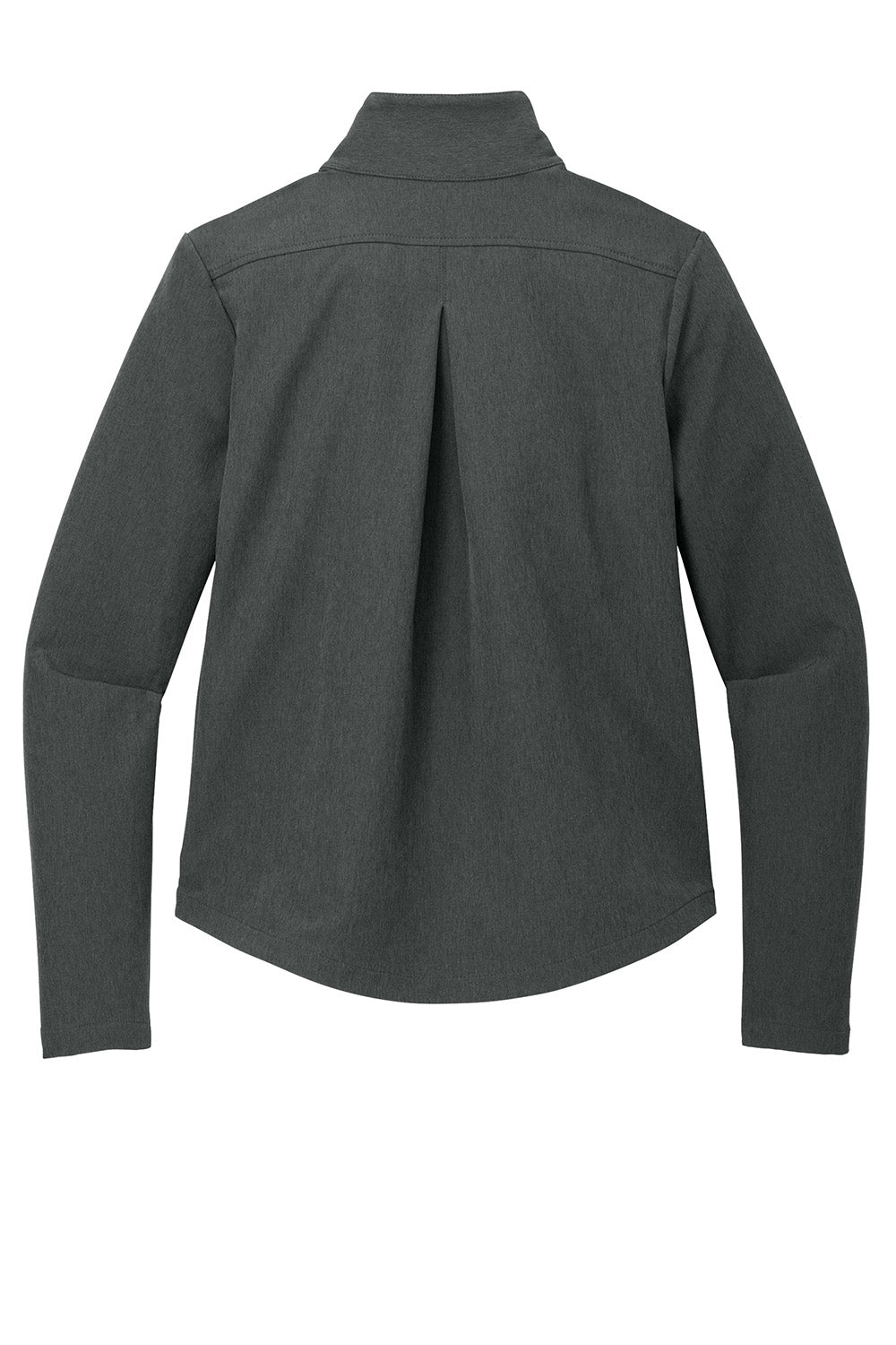 Mercer+Mettle MM7103 Womens Stretch Soft Shell Full Zip Jacket Heather Anchor Grey Flat Back