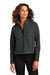 Mercer+Mettle MM7103 Womens Stretch Soft Shell Full Zip Jacket Heather Anchor Grey Model Front